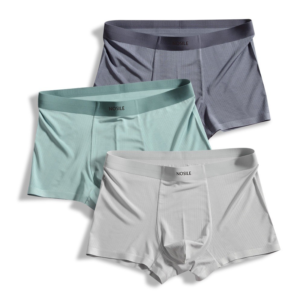 3PCS ชุดชั้นใน Nosile ไม่มีรอยต่อ Modal | กางเกงชั้นในชาย Modal