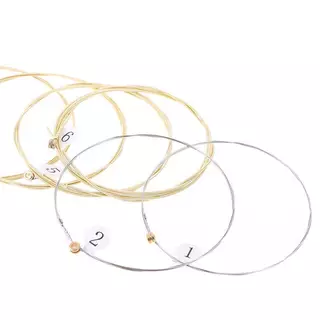 Aural 1 ชุด 6 pcs Practice Niel Plated Steel Guitar String สําหรับกีตาร์โปร่ง al
