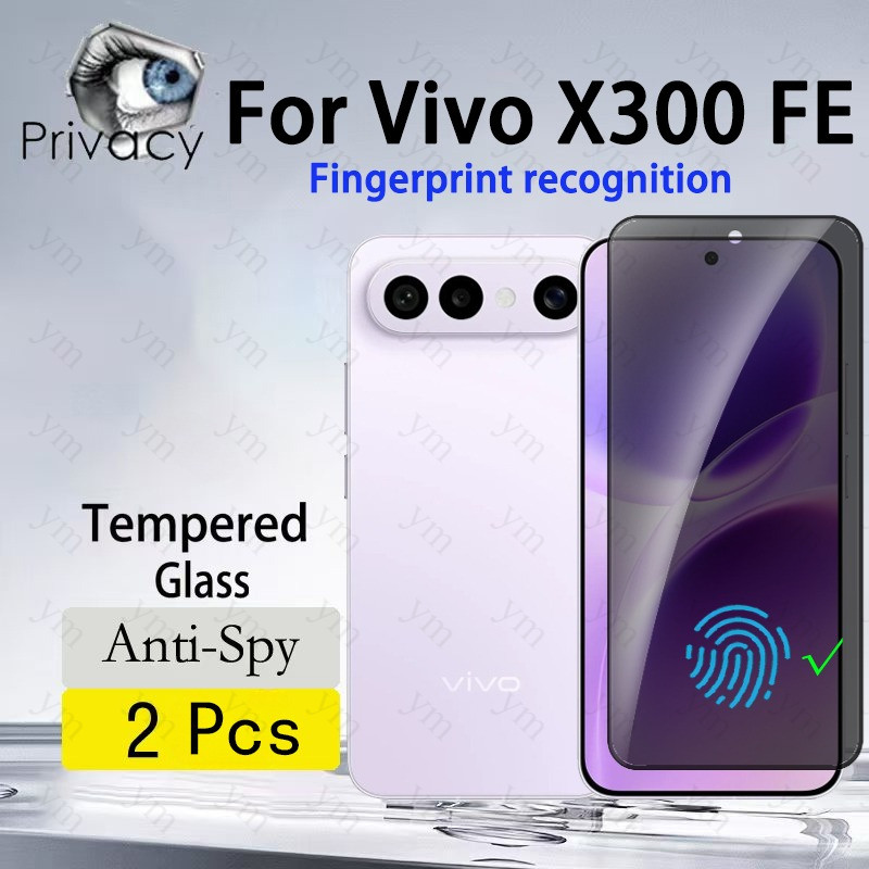 2 ชิ้น Vivo X300 FE กระจกนิรภัย Anti-peeping ป้องกันหน้าจอสําหรับ Vivo X300 FE Pro Ultra ลายนิ้วมือป้องกันฟิล์ม