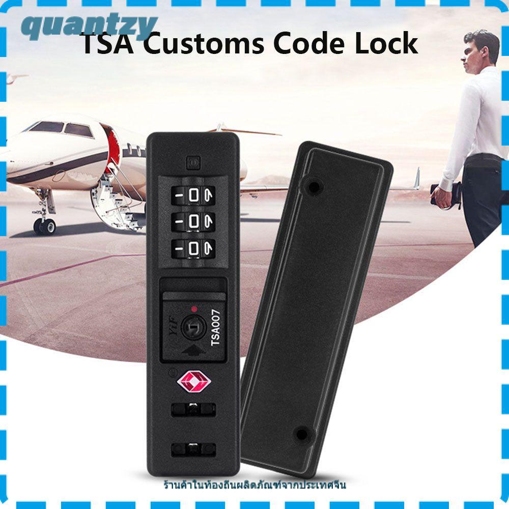 QUANTZY TSA Customs Code Lock แบบพกพา Weatherproof Protection Security ล็อครหัสที่ปลอดภัย