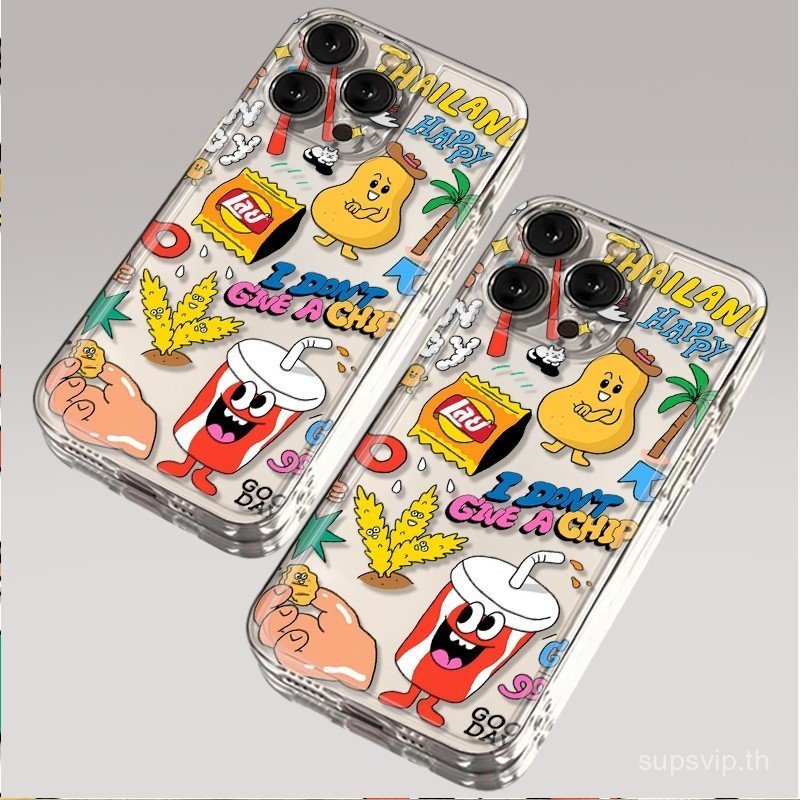 เคสโทรศัพท์แบบยืดหยุ่นสร้างสรรค์ขนมไม่ซ้ําการ์ตูนเหมาะสําหรับiPhone 13promax 14promax 13 14 15 16 pr