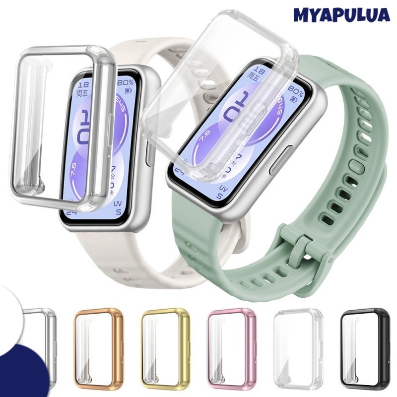 สายยาง TPU กรณีอ่อน for Huawei Band 11 / Huawei Band 11 Pro สายรัดข้อมือปรับได้ซิลิโคนป้องกันหน้าจอฝาครอบกันชน