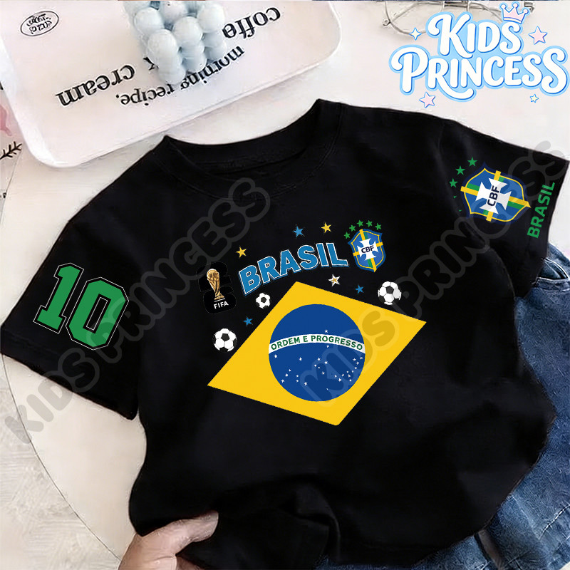COD KIDS PRINCESS 2026 world cup jersey เสื้อแข่ง kids fashion เสื้อเชิ้ตเด็ก เสื้อแขนสั้นเด็ก ทรงหลวม ใส่สบาย W178