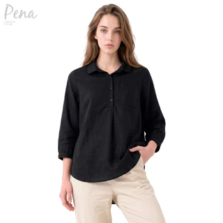 Pena House เสื้อเชิ้ตคอปกแขน 3 ส่วน สไตล์แคชชวล รุ่น POSL052606