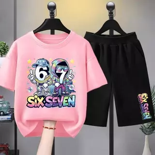 เสื้อยืดคอกลมแขนสั้นสำหรับเด็ก มีให้เลือกหลายสี ทั้งเสื้อยืดคอกลมแขนสั้นสีสันสดใส และกางเกงขา #010