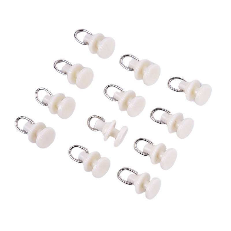 Z&P 20 ชิ้นผ้าม่าน Tra Glider Rail Curtain Hook Rollers ผ้าม่าน Tras อุปกรณ์เสริม COD