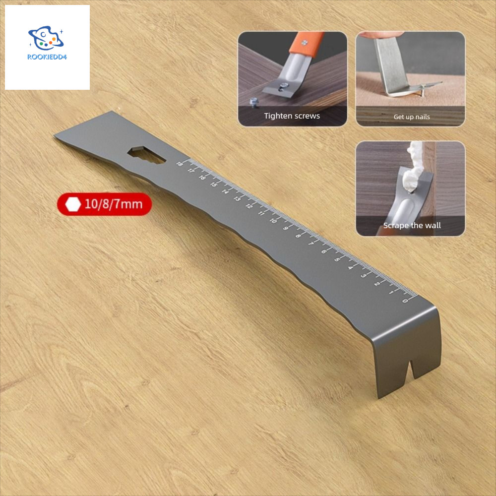 ROOKIEDD4 สแตนเลส Pry บาร์, M4-M6 ซ็อกเก็ตหกเหลี่ยม Anti Slip Multifunctional Levers, สิ่งประดิษฐ์เล็บ Puller สะดวก Rust-proof ไขควงคู่มือเครื่องมืองานไม้