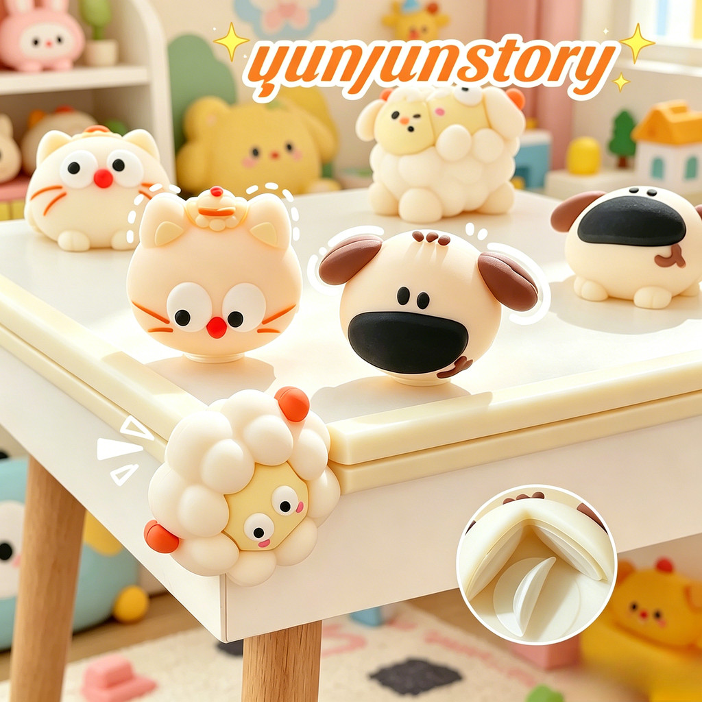 ปลอกหุ้มขาตั้งโต๊ะลายการ์ตูน น่ารัก ป้องกันการชน ขาโต๊ะ เก้าอี้ ปลอกหุ้มกันกระแทกหนา