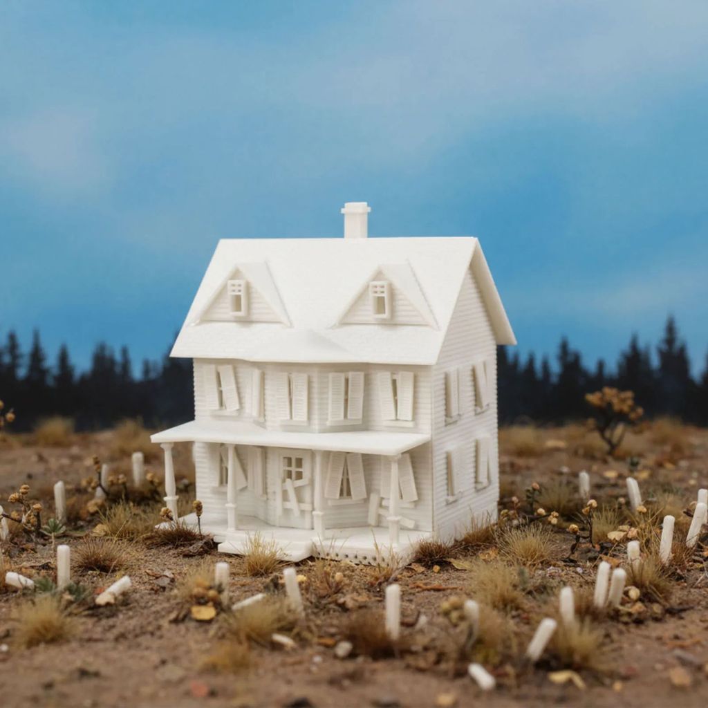 Model Railraod Building N Scale 1:160 รุ่น Haunted House ประกอบ Unpainted JZN5883JJ