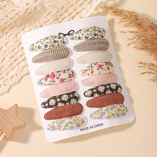 16 ชิ้นพิมพ์สีทึบคลิปผม Handmade Bows เด็กทารก BaBy Barrettes Hairpins พิมพ์ Hairgrips เด็กอุปกรณ์เสริมผมของขวัญ