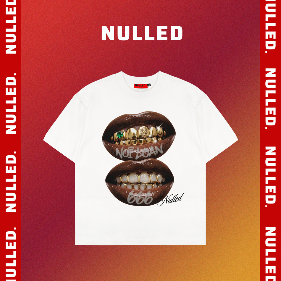 เสื้อยืดพิมพ์ลาย NULLED boxy streetwear สีขาวกบฏ 1.0 | N-T304-N-T00-T