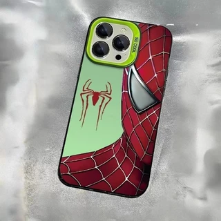 Spider-Man สําหรับ iPhone 16 15 14 Pro Max 12 13 Mini 11Pro XS XR 7 8 Plus SE ป้องกันหน้าจอปลอกกันกระแทก