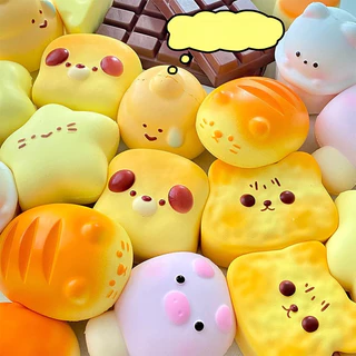 เบเกอรี่ช้า Rising Squishy ของเล่นขนมปังขนมเค้กบีบความเครียดบรรเทามือผ่อนคลายของขวัญ Soft Rebound