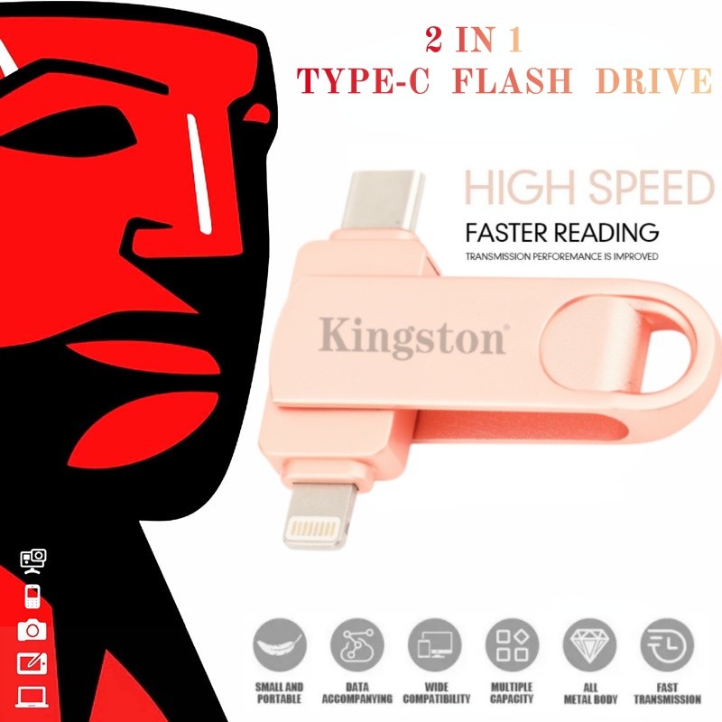 ความเร็วสูง Type-C แฟลชไดรฟ์ 2TB Usb Memory Stick 1TB Otg Pendrive สําหรับ iPhone Otg ThumbDrive