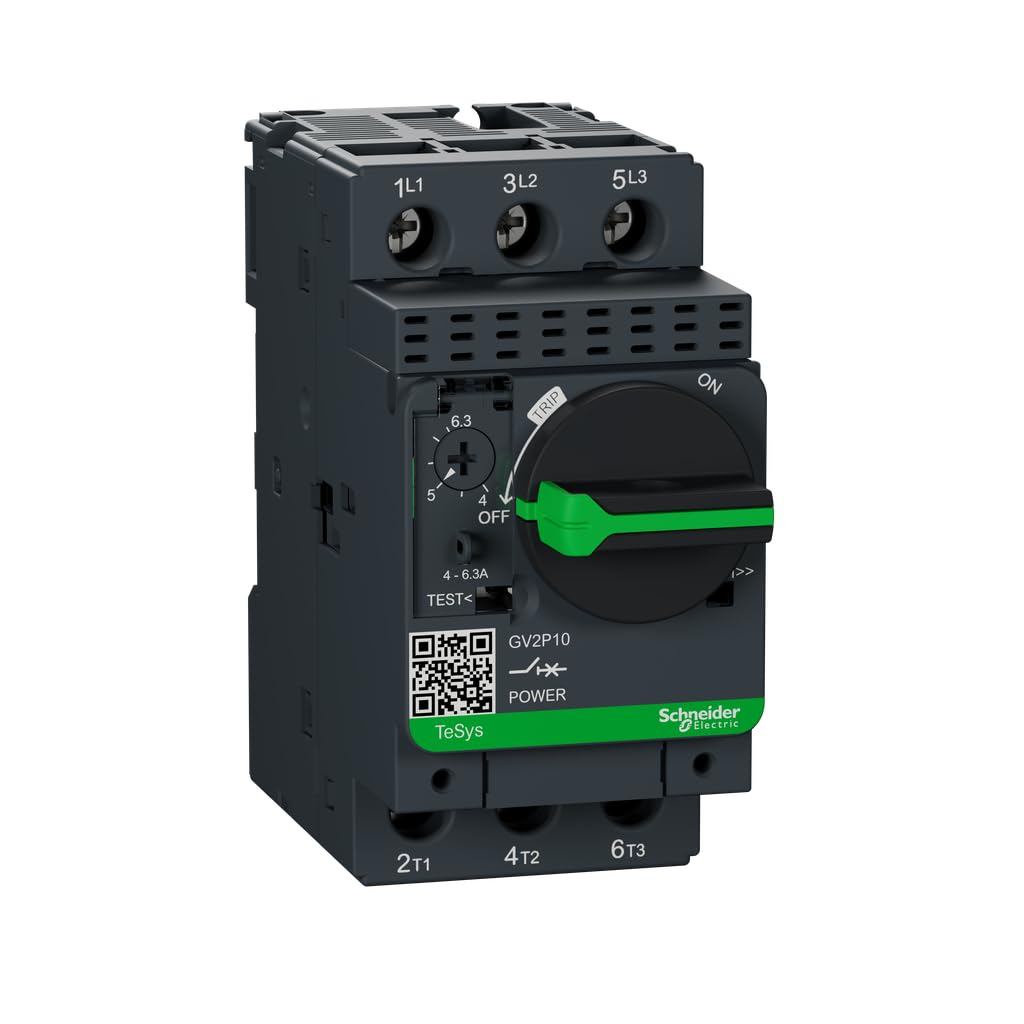 Classic Schneider Electric Gv2p10 Motor Circuit Breaker 600Vac 6.3Amps Iec Gv2p10การตรวจสอบหลายใน