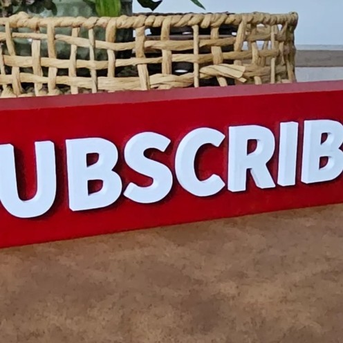 โลโก้ Subscribe 3D หรือแม่เหล็กติดตู้เย็น