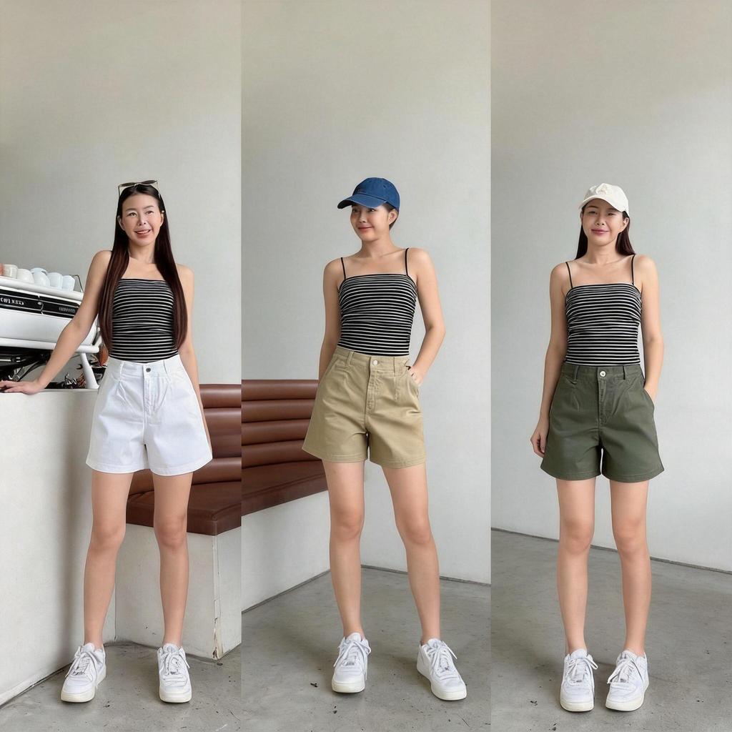🩶กางเกงยีนส์ขาสั้น ผ้ายีนส์ยืด ดีเทลจับจีบ ไซส์ S-5XL ความยาว 16 นิ้ว 4 สี ดีไซน์โดดเด่นดึงดูดสายตา ห้ามพลาดสินค้าเด็ด