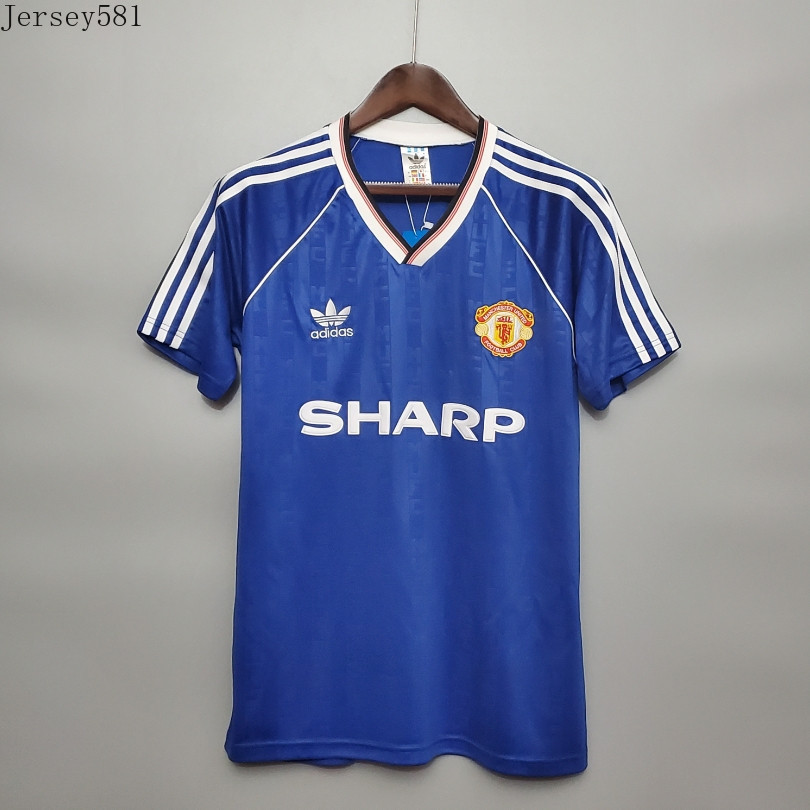 Retro 88-90 Manchester United Home 3RD 1988 1990 เวอร์ชั่นไทยเสื้อฟุตบอลคุณภาพสูง