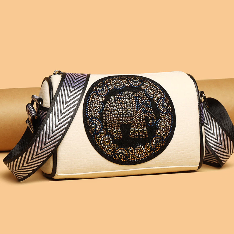 กระเป๋า Messenger สีดํา Elephant Hot Diamond Pattern thumbnail 8