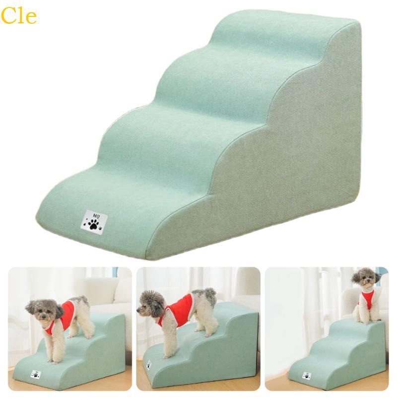 Cle Pet Steps Antiskid Base Dog Steps บันไดสําหรับใช้ที่ปลอดภัยบนเตียงและโซฟา
