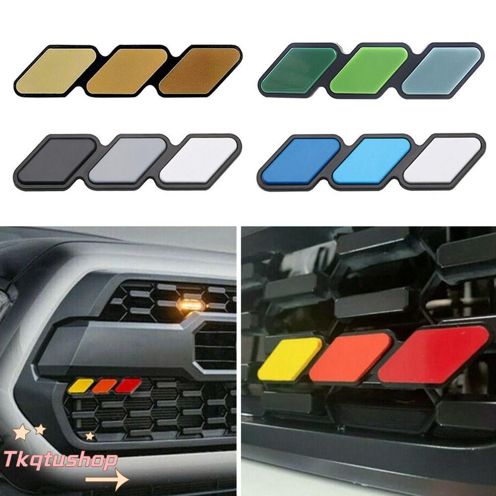 IMIHAN1 3 Grille Badge อุปกรณ์ตกแต่งรถยนต์ Scratch Protector สําหรับ Toyota ดัดแปลงแถบตกแต่ง