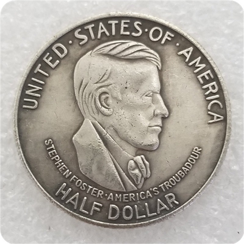 J15readystock งานฝีมือโบราณ American Half Dollar D: CINC Silver Dollar เหรียญที่ระลึกขายส่งคอลเลกชัน