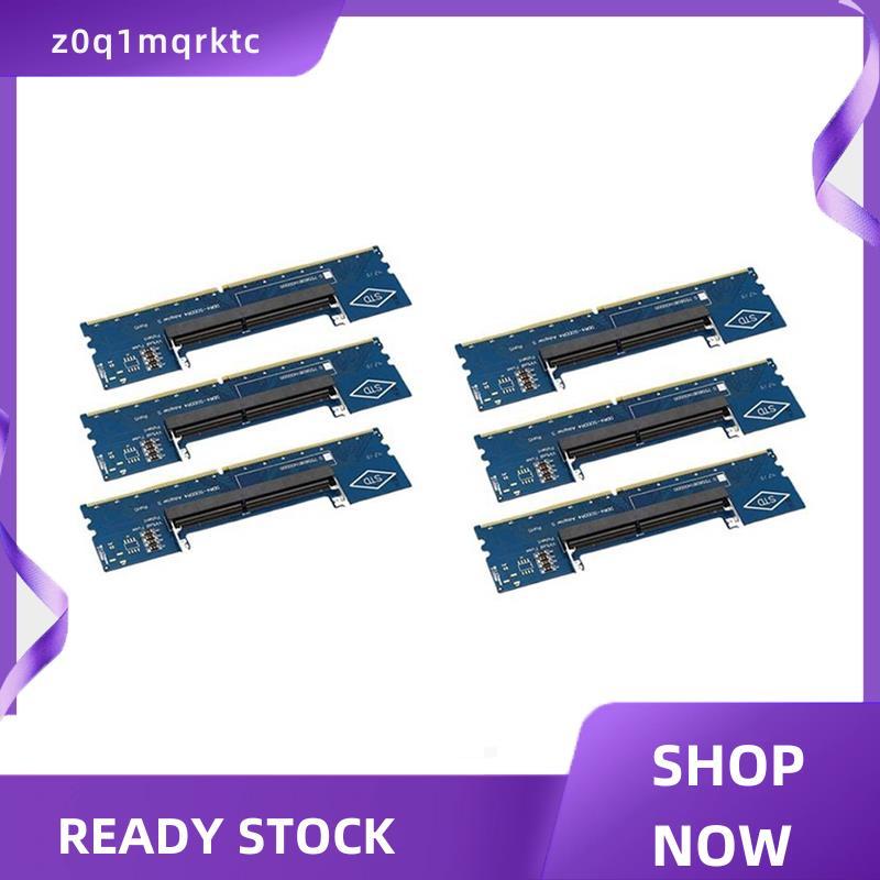 z0q1mqrktc การ์ดอะแดปเตอร์ RAM หน่วยความจํา DDR4 6PCS แล็ปท็อปเดสก์ท็อป SO-DIMM ไปยัง PC DIMM แล็ปท็