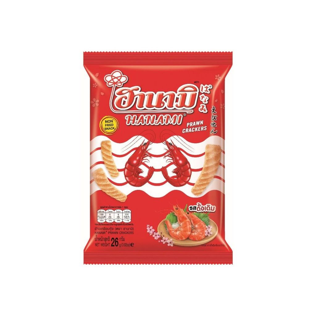 ฮานามิ ข้าวเกรียบกุ้งดั้งเดิม Hanami Prawn Crackers Original 52g.