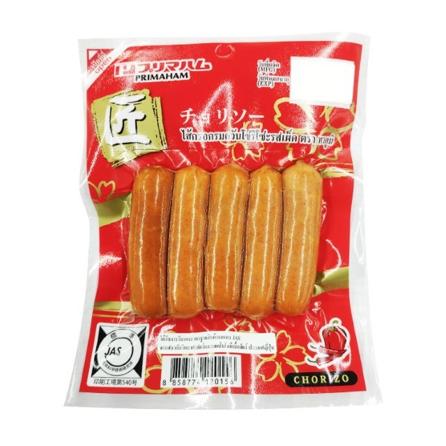 ทาคูมิ ไส้กรอกรมควันโซริโซะรสเผ็ด Takumi Chorizo Wiener 100g.