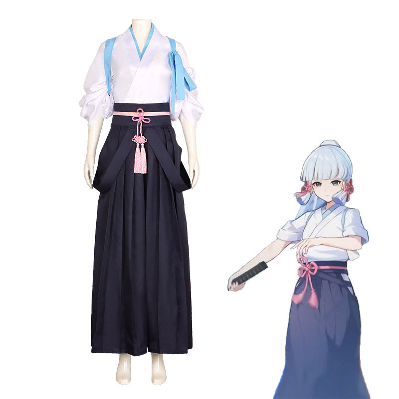 Yuanshen cos Kamiri Aya คอสเพลย์ Kamari Ayato Linghua cos Kendo สูทเกมแสดงชุดกิโมโน sdf Xiaomiao ร้า