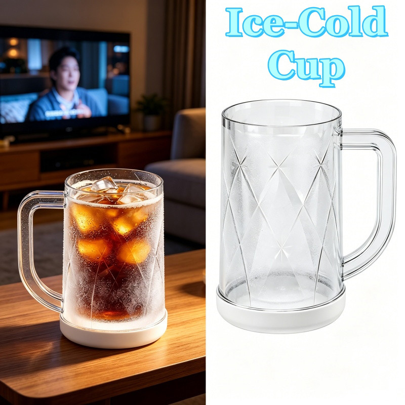 BPA-Free Chilled Beer Stein ตู้แช่แข็งถ้วยน้ําแข็งสําหรับงานปาร์ตี้ฤดูร้อนและบาร์บีคิว
