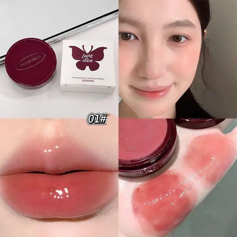 Daimenbear Lip and Cheek Cream ให้ความชุ่มชื้นและโปร่งแสง พร้อมสี Luster และ Vivid แบบน้ํา เหมาะสําหรับ Tender Girls เป็นแป้ง Blusher และ Lipstic
