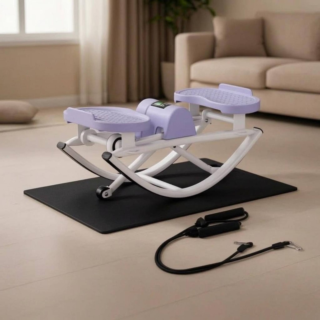 Swing Stepper Resistance Cords Mini Stepper Step เครื่องออกกําลังกายคอนโซลอุปกรณ์ออกกําลังกายที่บ้าน