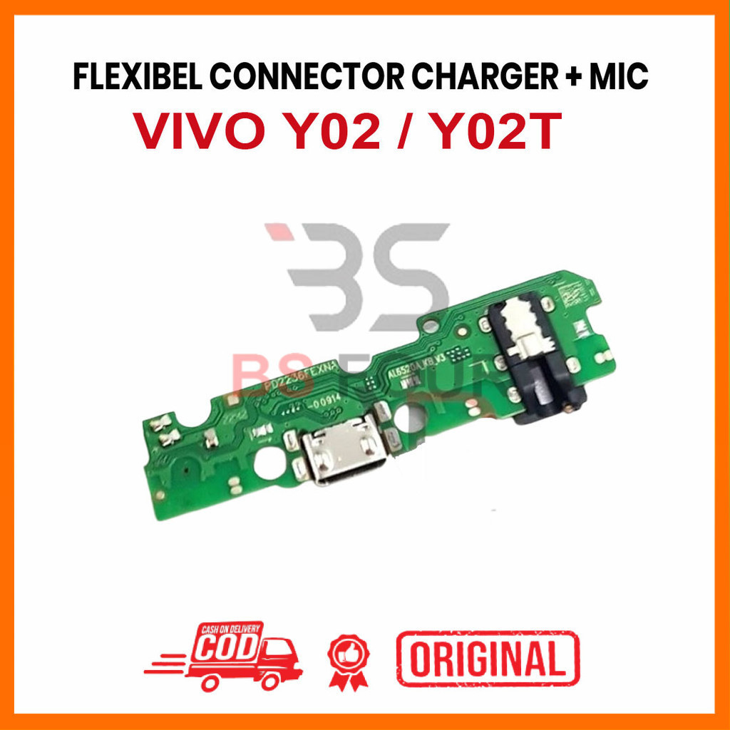 FLEXIBLE CONNECTOR CHARGER VIVO Y02 / Y02T CONNECTOR HANDSFREE + MIC ORI