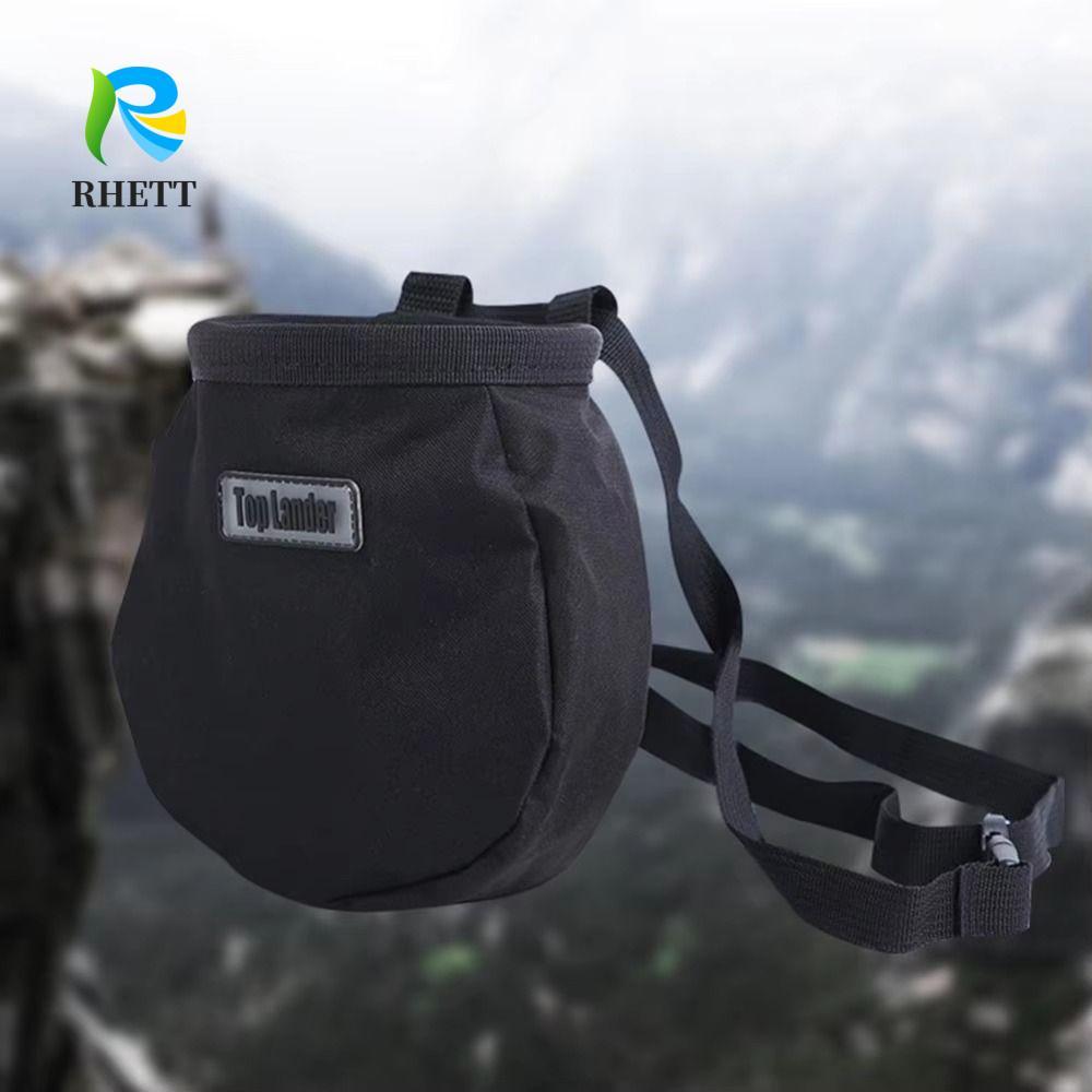 RHETT Rock Climbing Chalk Bag,กระเป๋าซิป Oxford ผ้าแมกนีเซียมถุงแป้ง,แบบพกพากีฬากระเป๋าจัดเก็บกระเป๋า Mountaineering Bouldering Magnesia กระสอบฟิตเนสยิม