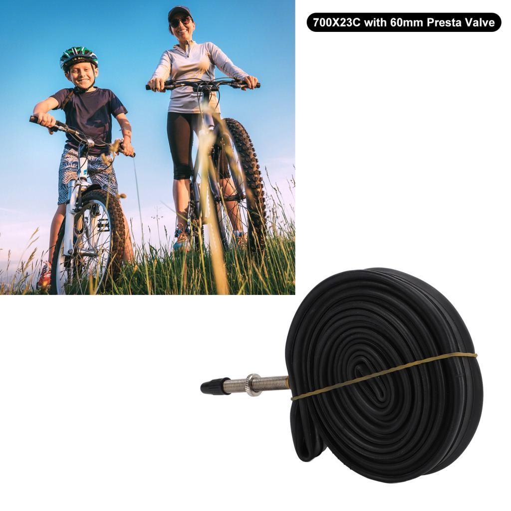Yekai GLOGLOW ยางในยาง 700x23C พร้อม 2 คันสําหรับติดตั้งที่ปลอดภัยและติดตั้งง่าย (700X23C French Mou