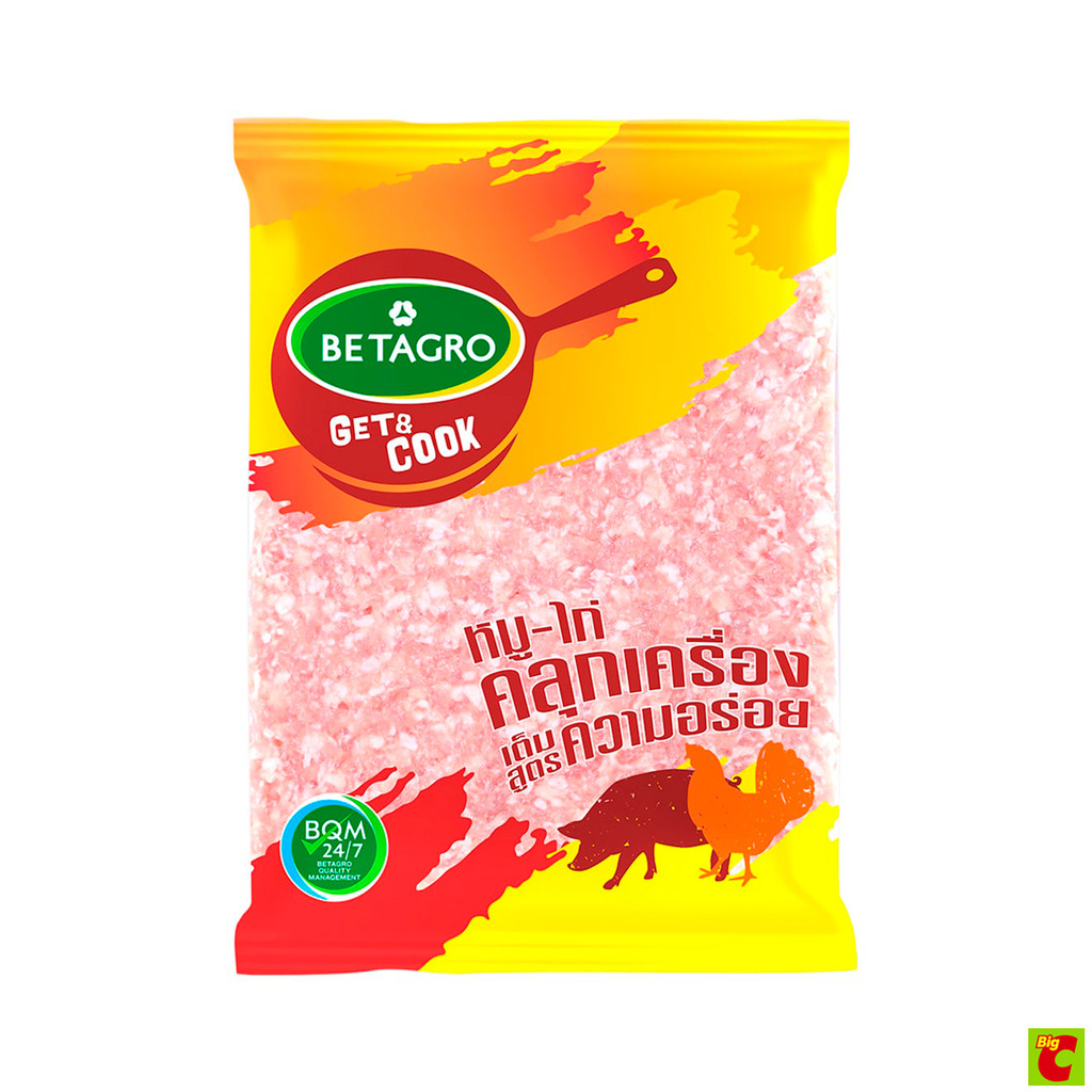 เบทาโกร หมูบดปรุงรส (หมูผสมไก่บด) 500 ก.