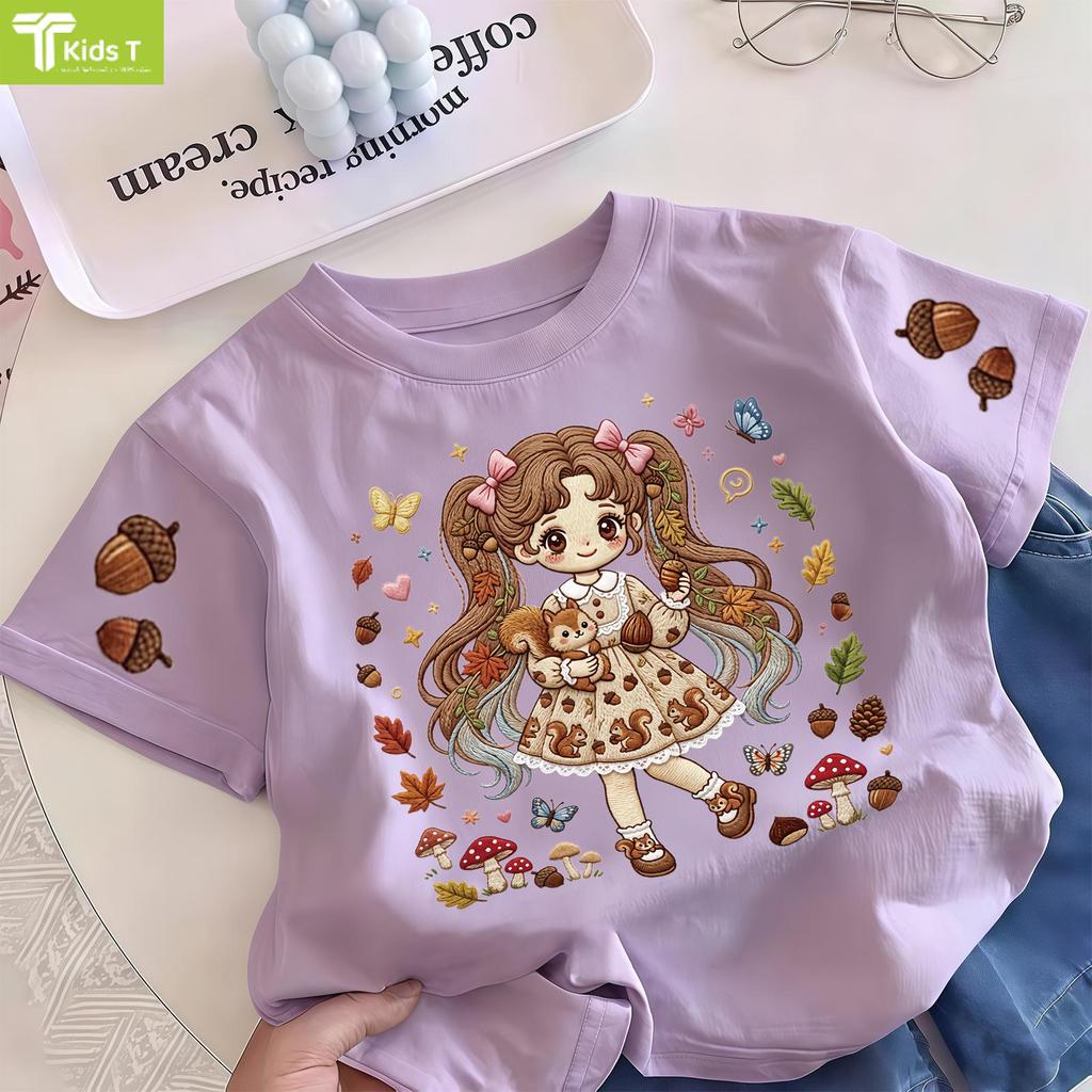 COD (Ho Chi Minh)Kids T Mall เสื้อยืดแขนสั้นพิมพ์ลายการ์ตูนเสื้อหลวมและน่าประทับใจ แฟชั่นสําหรับเด็ก