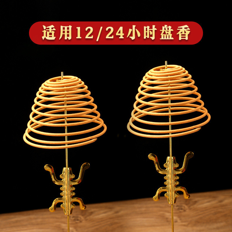 【ks1038.th】 实用盘香架香盘香托支架供佛檀香/小时三脚盘香架合金香炉架Practical incense holder, incense tray holder, and bracket f