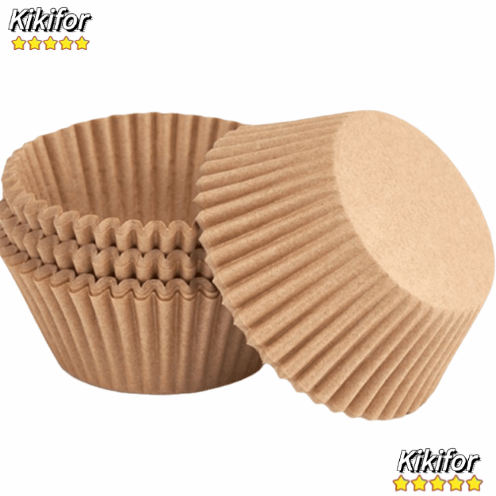 KIKIFOR 100 ชิ้น Cupcake Liners, Non-stick ไม่มีกลิ่นมัฟฟิน Liners,ที่มีสีสัน Parchment กระดาษไม่ฟอกสีจาระบีเบเกอรี่ถ้วยเบเกอรี่