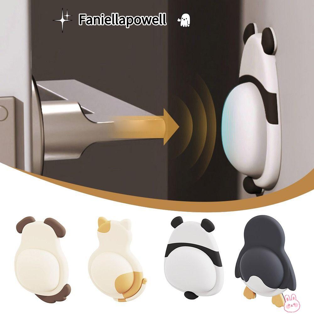 FANIELLAPOWELL 1/2/4 ชิ้นกันชนประตู, ยางนุ่ม Mute Design Anti Collision Pads, กันกระแทก Self กาว Anti-slip ตู้เย็นประตูด้านหลังสติ๊กเกอร์ติดผนัง