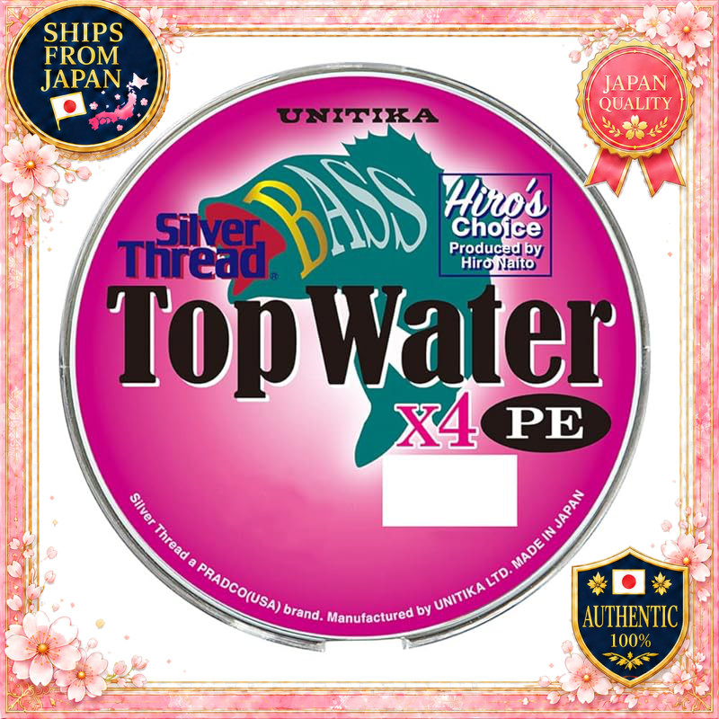 UNITIKA Silver Thread Bass Top Water PE 100m 15lb and 12lb