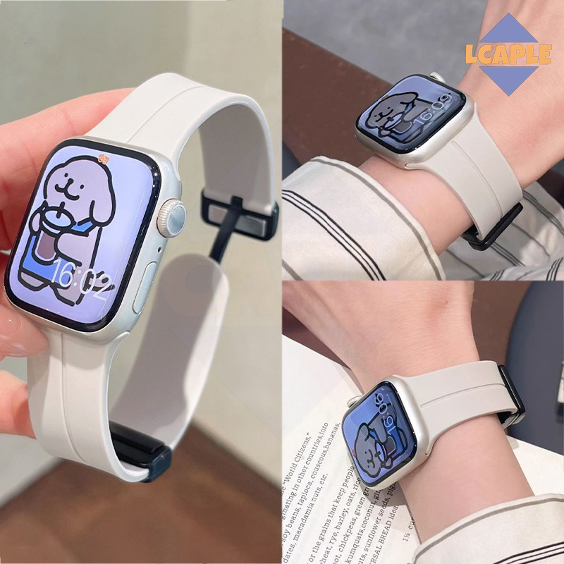 สายรัดกีฬาอ่อน สายยาง for IWatch Apple Watch Ultra 3 2 Series 11 10 9 8 7 6 SE 3 2 49 46 45 42 41 40 38มม