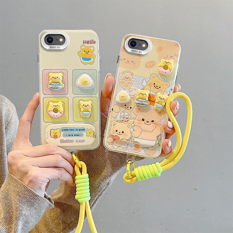 เคส iPhone 7 เคส  iPhone 8 เคส  iPhone se 2020 เคส  iPhone se 2022 เคส  For iPhone เคส  with a Bracelet เคส  hard สีสันและเป็นประกายเคส  BB-CYJZ