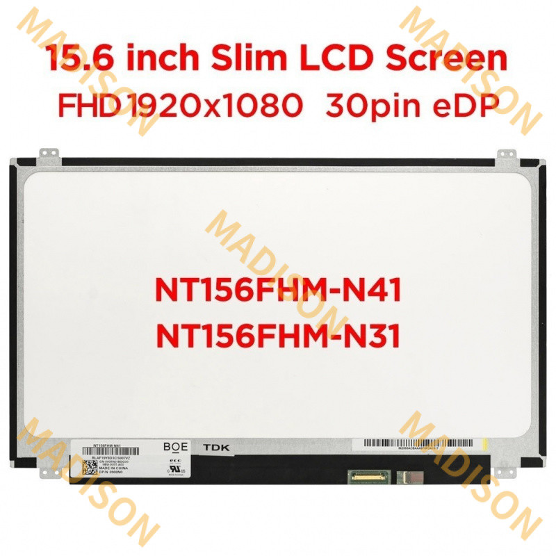 B156htn03.0 b156htn03.4 b156htn03.5 b156htn03.8 อุปกรณ์แสดงผล LCD 15.6 X1920 30pin EDP NT156FHM-N41 