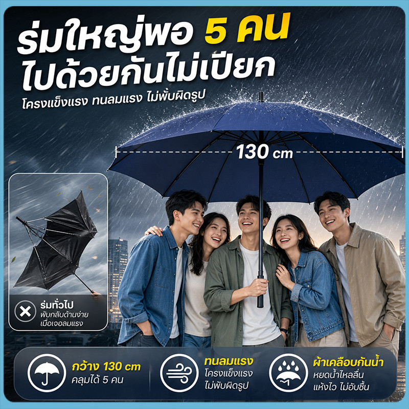 ร่มพับขนาดใหญ่ ร่มกันแดด ร่มกันUVกันแดด กันฝน น้ำหนักเบา พกพาสะดวก มีให้เลือก 6 สี