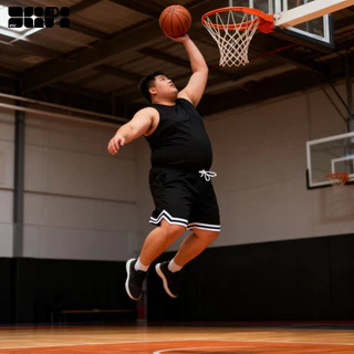 5XL-10XL กางเกงขาสั้นบาสเก็ตบอลผู้ชาย ไซส์ใหญ่พลัสไซซ์ กางเกงขาสั้นทรงจ็อกเกอร์ ไอซ์ซิลค์ ตาข่าย ยืดหยุ่นสูง ระบายอากาศดี แห้งเร็ว