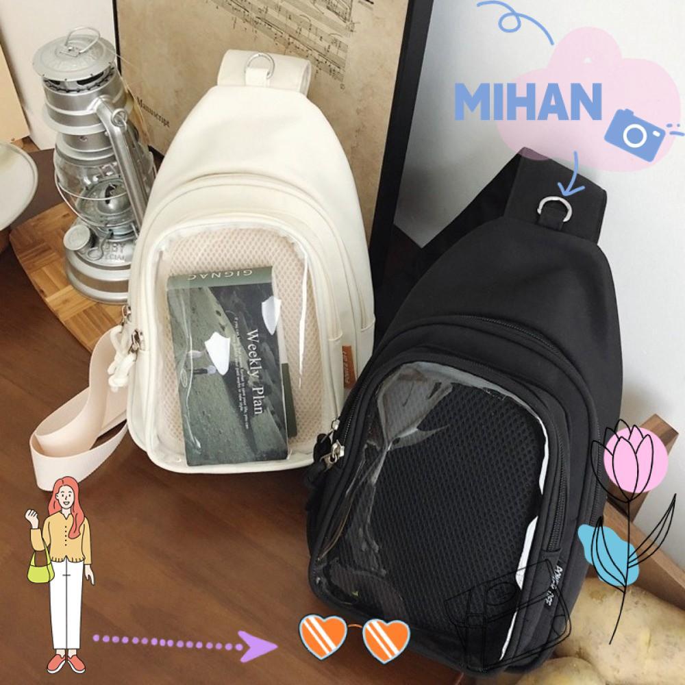 กระเป๋าสะพายไหล่ MIHAN กระเป๋าสะพายข้างลําลองน้ําหนักเบากระเป๋าคาดหน้าอกอเนกประสงค์แบบพกพาเรียบง่ายผู้ชาย