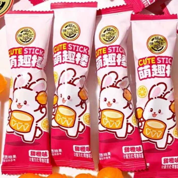 X Fu Kee Cute Fun Stick อมยิ้มรสผลไม้ แพ็คเกจเล็กเป็นรายบุคคล 500g ประมาณ 39 ชิ้น