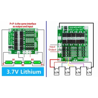 บอร์ดป้องกันแบตเตอรี่ Protection Board Bms+Balance 4S 30A LiFePo4 3.2V/Li-ion 3.7V